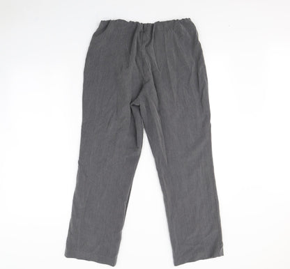 Womens UK Size 12 Bonmarché Regular Fit Dress Pants Grey Trousers