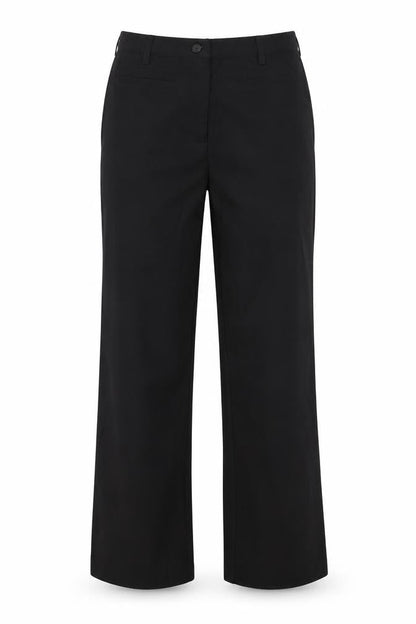 Womens UK Size 10 Damart Regular Fit Dress Pants Black Trousers