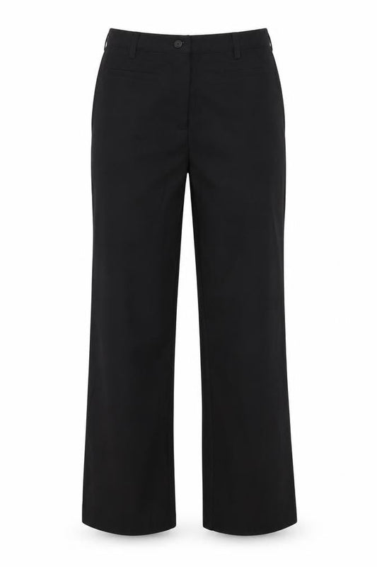 Womens UK Size 10 Damart Regular Fit Dress Pants Black Trousers