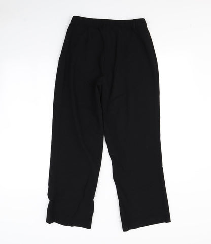 Womens UK Size 10 Damart Regular Fit Dress Pants Black Trousers