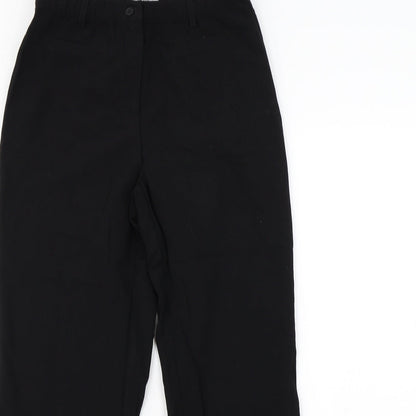 Womens UK Size 10 Damart Regular Fit Dress Pants Black Trousers