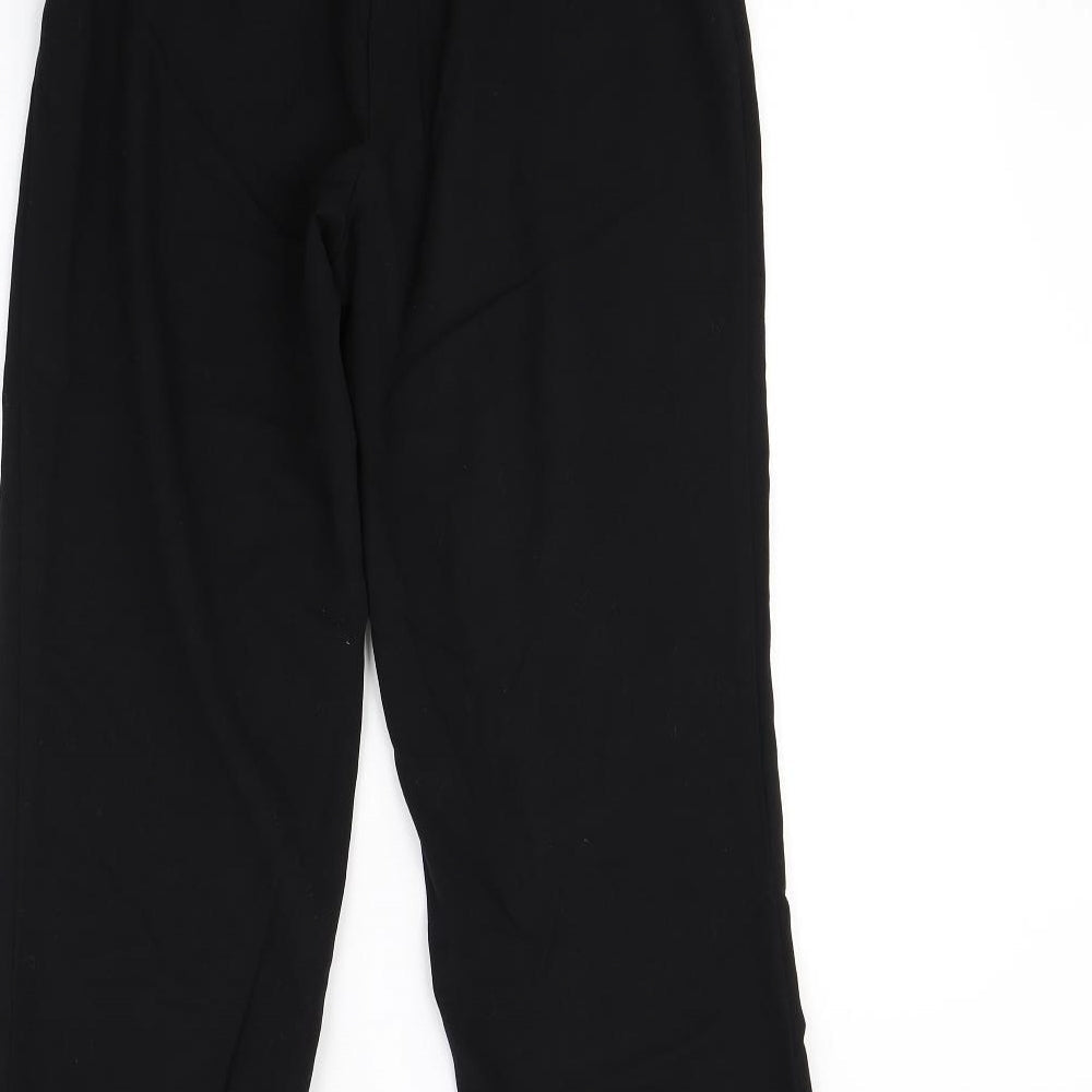 Womens UK Size 10 Damart Regular Fit Dress Pants Black Trousers