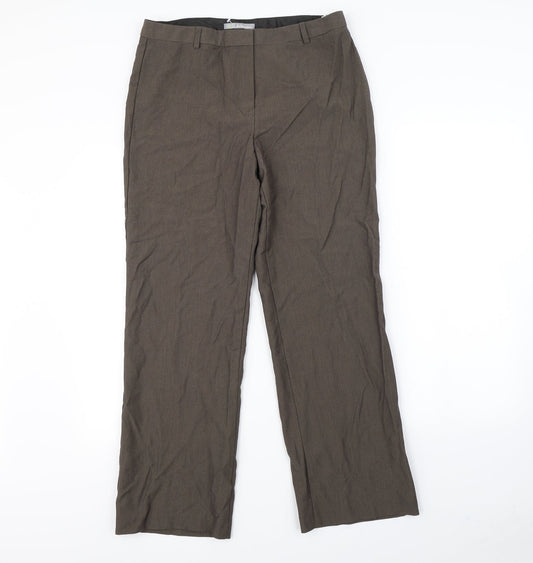 m&s Womens Brown   Dress Pants Trousers Size 12 L30 in
