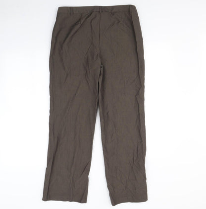 m&s Womens Brown   Dress Pants Trousers Size 12 L30 in