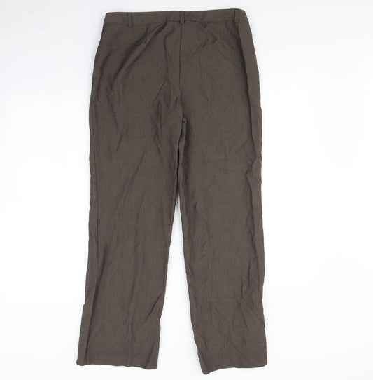 m&s Womens Brown   Dress Pants Trousers Size 12 L30 in