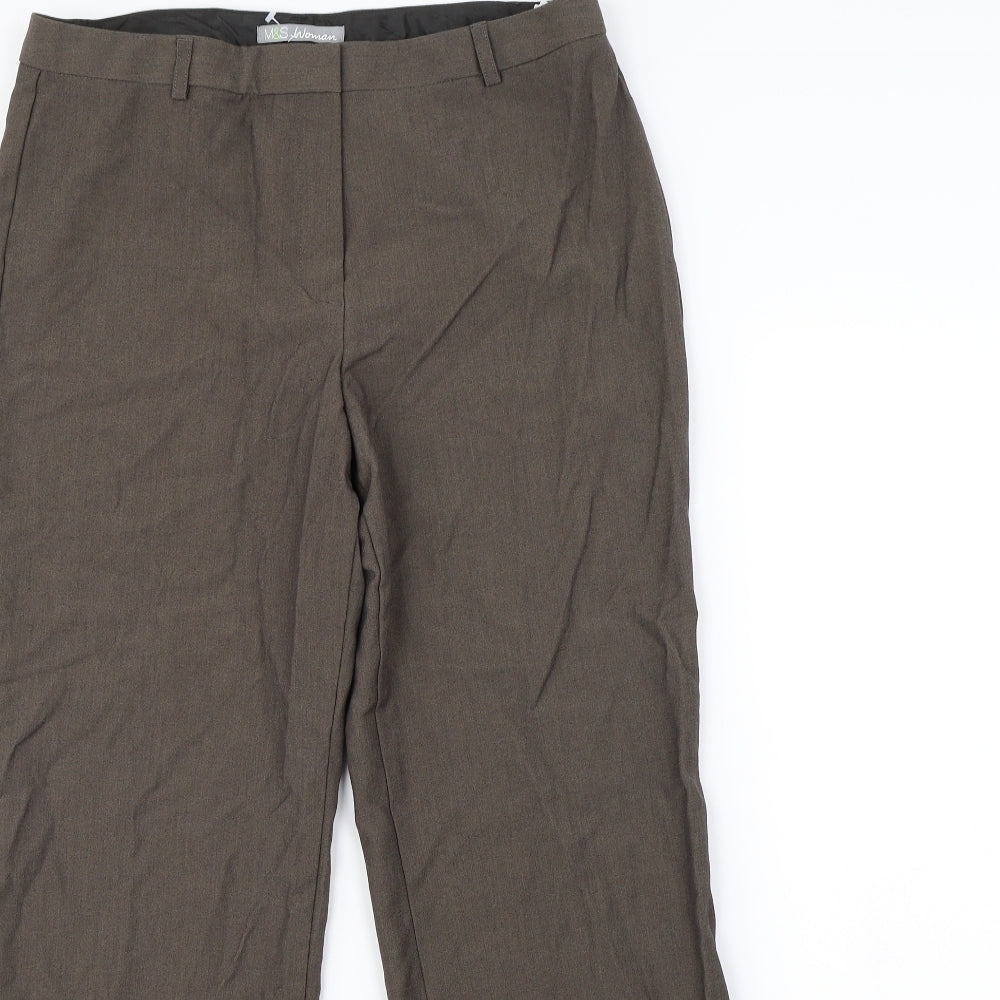 m&s Womens Brown   Dress Pants Trousers Size 12 L30 in