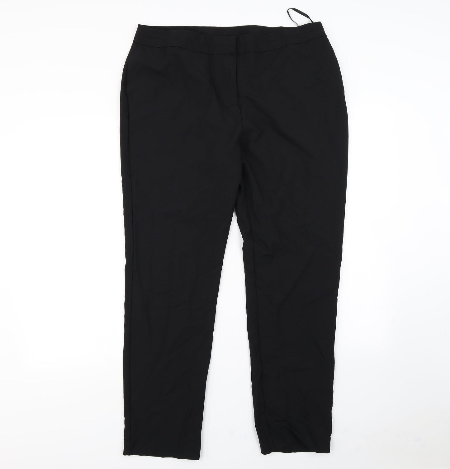 Womens UK Size 16 Preworn Regular Fit  Black Trousers