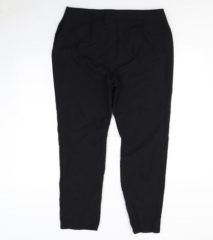 Womens UK Size 16 Preworn Regular Fit  Black Trousers