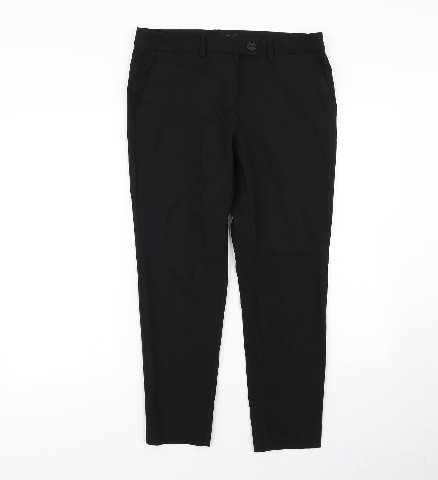 Womens UK Size 10 NEXT Regular Fit Dress Pants Black Trousers