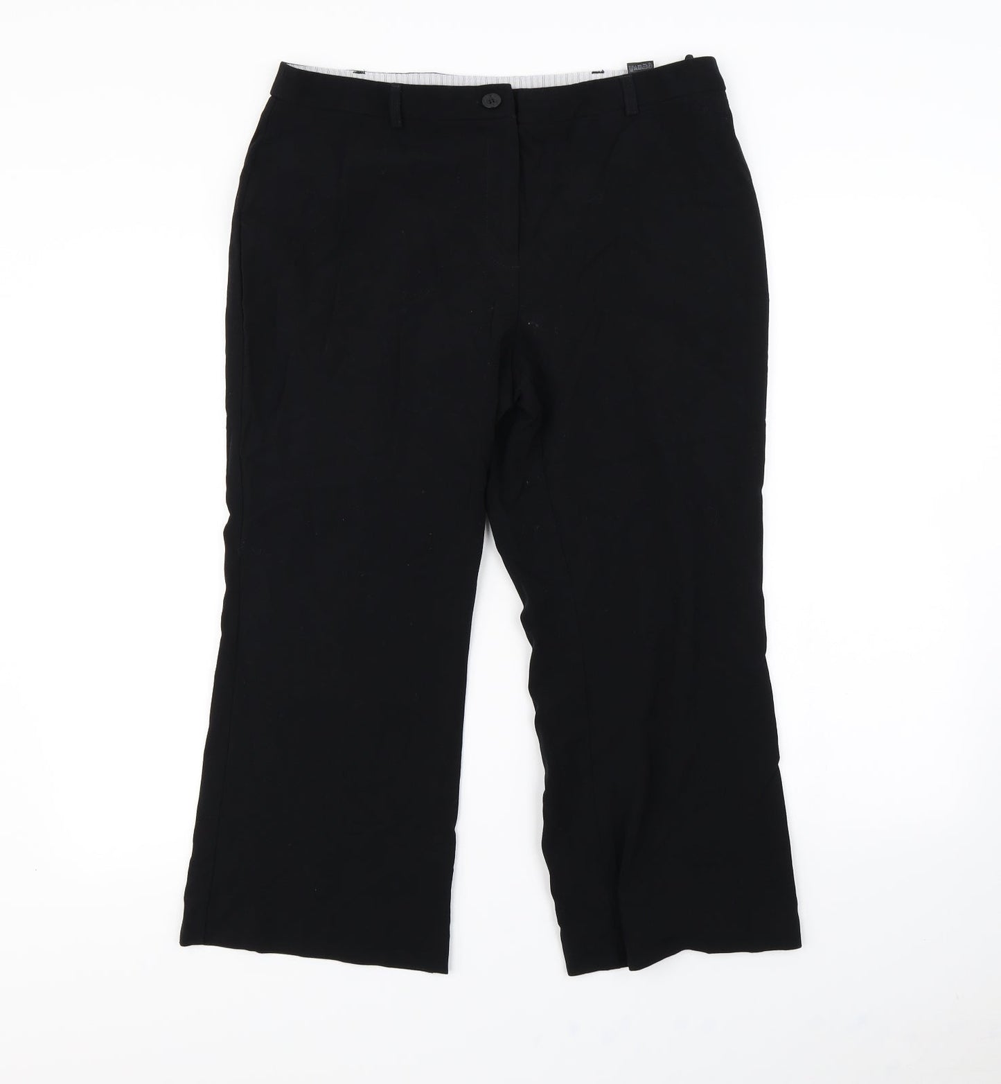 m&S Womens Black   Dress Pants Trousers Size 14 L23 in