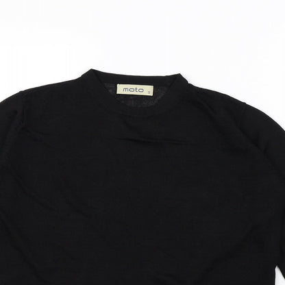 Moto Womens Black   Pullover Jumper Size S