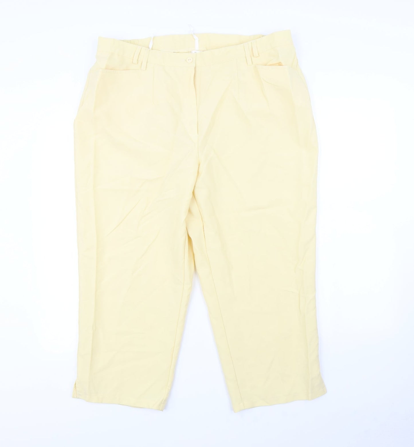 Womens UK Size 38 Preworn Regular Fit  Yellow Trousers