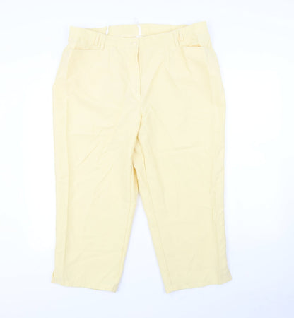 Womens UK Size 38 Preworn Regular Fit  Yellow Trousers