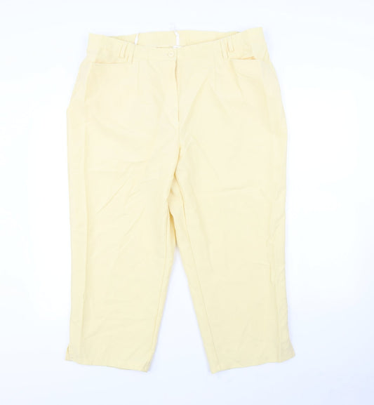 Womens UK Size 38 Preworn Regular Fit  Yellow Trousers