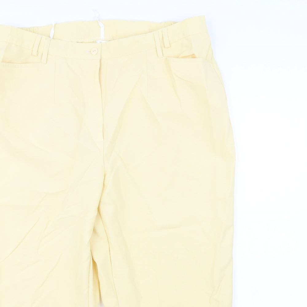 Womens UK Size 38 Preworn Regular Fit  Yellow Trousers