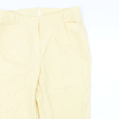 Womens UK Size 38 Preworn Regular Fit  Yellow Trousers