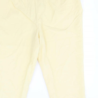 Womens UK Size 38 Preworn Regular Fit  Yellow Trousers