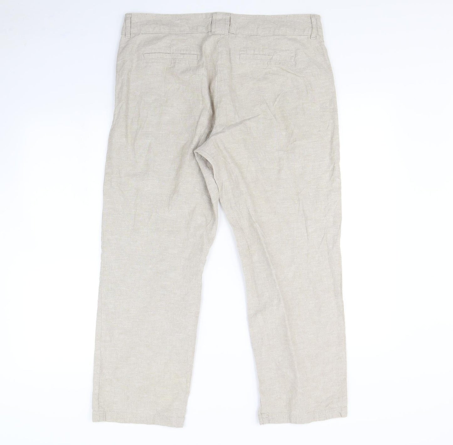 F&F Womens Beige   Dress Pants Trousers Size 14 L30 in