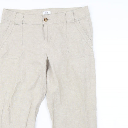 F&F Womens Beige   Dress Pants Trousers Size 14 L30 in