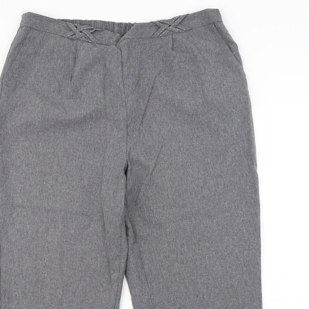 Bm collection Womens Grey   Dress Pants Trousers Size 18 L30 in