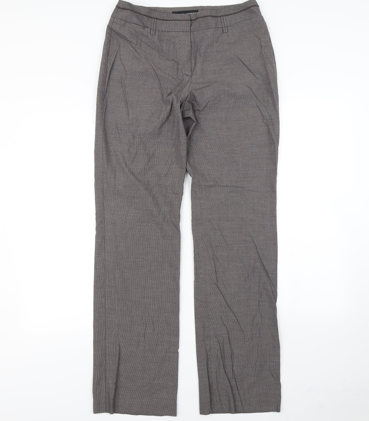 Womens UK Size 30 in Preworn Regular Fit Dress Pants Grey Trousers