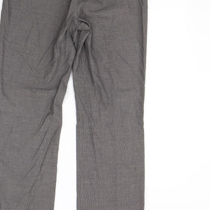Womens UK Size 30 in Preworn Regular Fit Dress Pants Grey Trousers