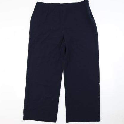 Womens UK Size 18 Alex & co Regular Fit Dress Pants Blue Trousers