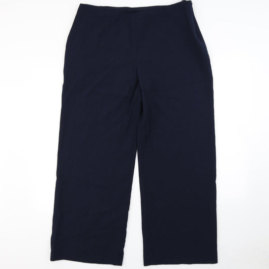 Womens UK Size 18 Alex & co Regular Fit Dress Pants Blue Trousers