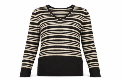 collection debenhams Womens Brown Striped  Pullover Jumper Size 16