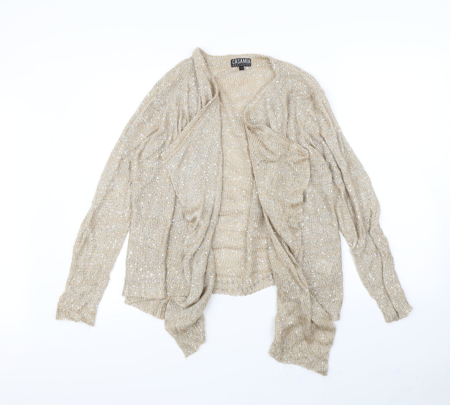 Casamia Womens Beige   Cardigan Jumper Size L