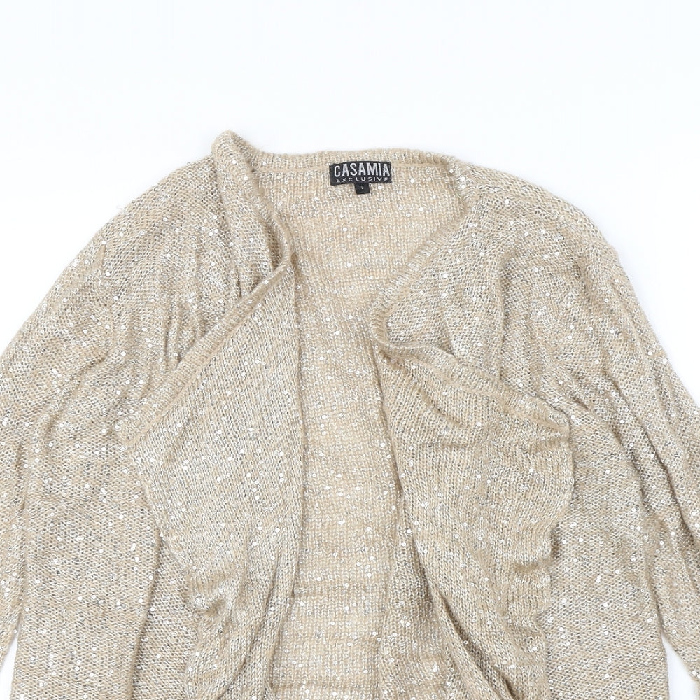 Casamia Womens Beige   Cardigan Jumper Size L