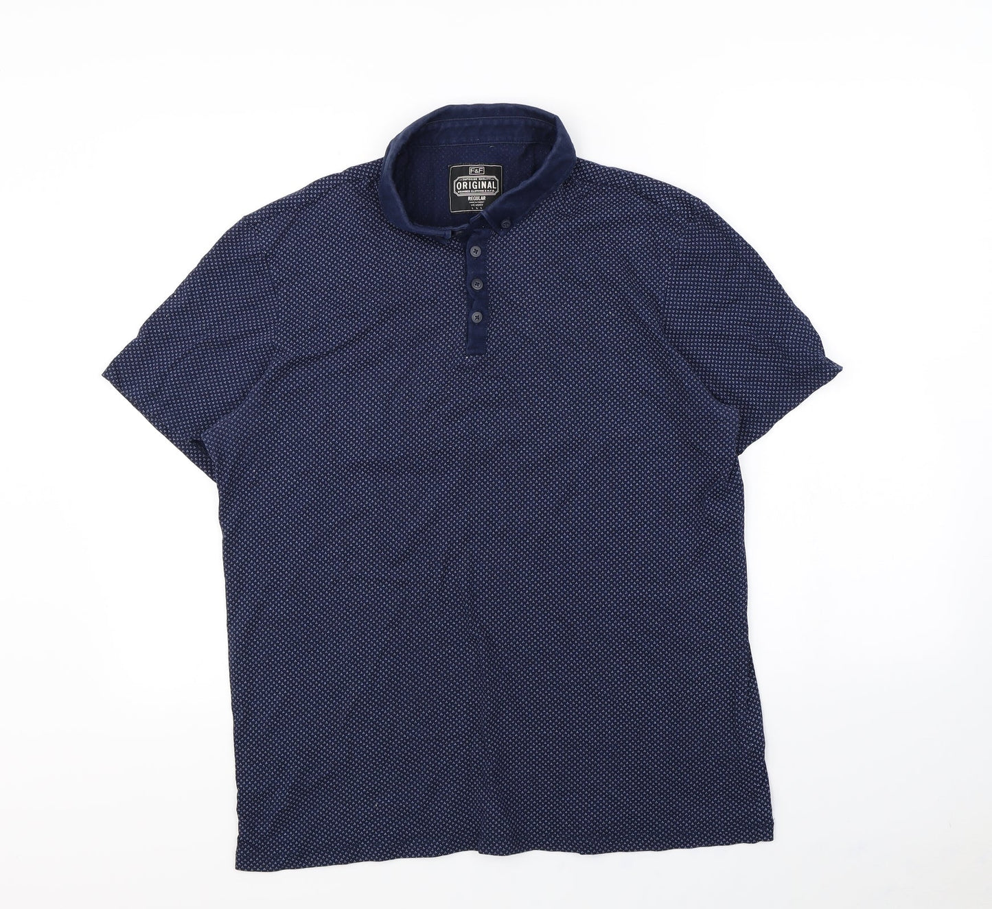 F&F Mens Blue    Polo Size L