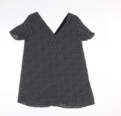 Glamorous Womens Black Polka Dot  Mini  Size M