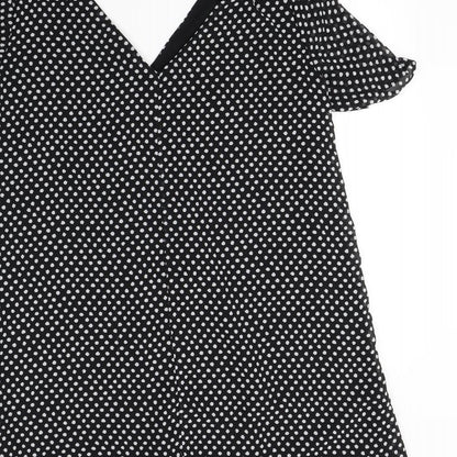 Glamorous Womens Black Polka Dot  Mini  Size M