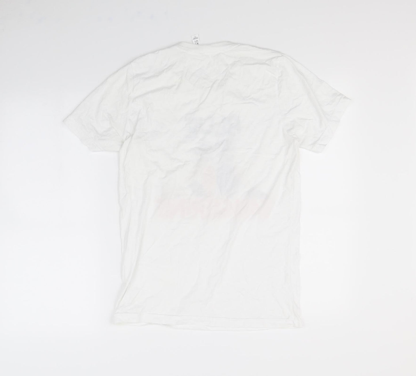 Mens UK Size S Canvas White  T-Shirt