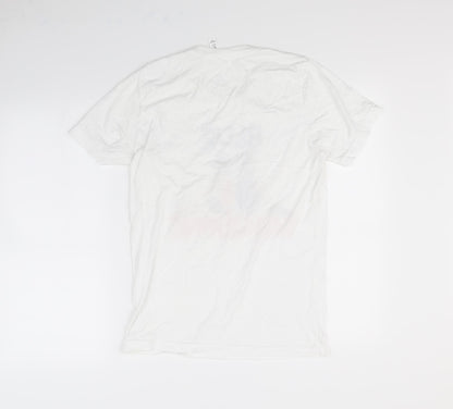 Mens UK Size S Canvas White  T-Shirt