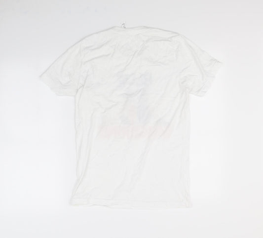 Mens UK Size S Canvas White  T-Shirt