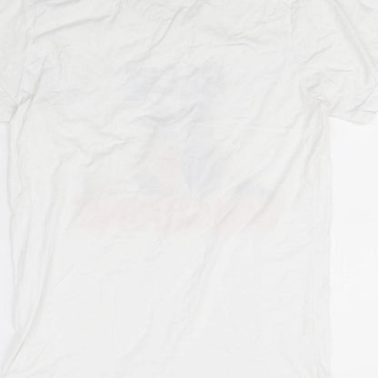 Mens UK Size S Canvas White  T-Shirt