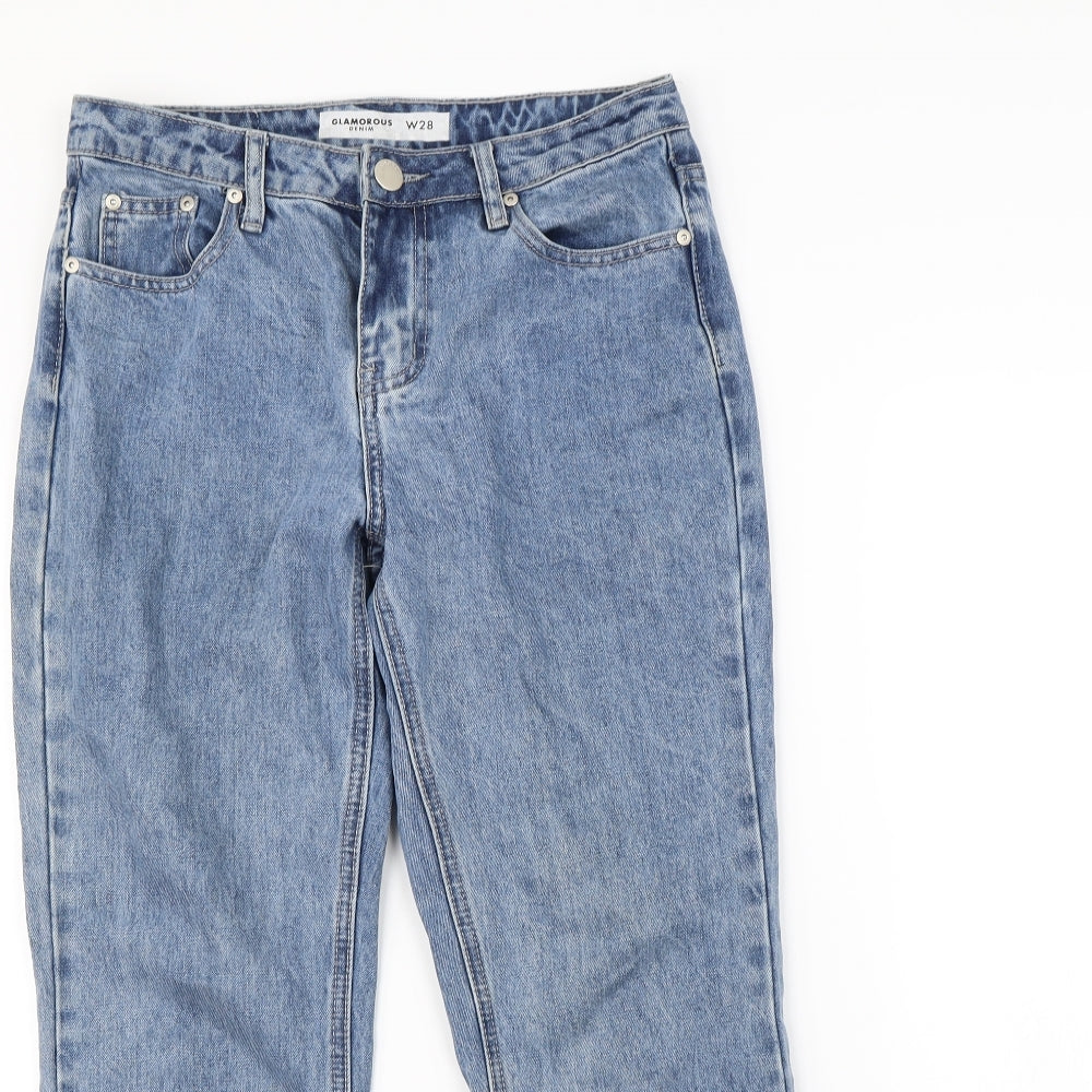 Glamorous Womens Blue   Straight Jeans Size 28 in L30 in