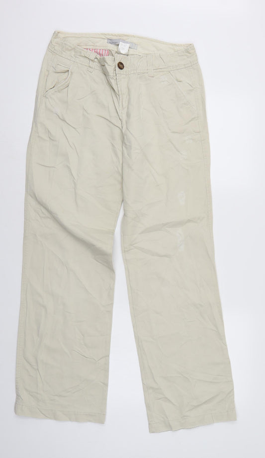 Old Navy Womens Ivory  Denim Straight Jeans Size 6 L31 in