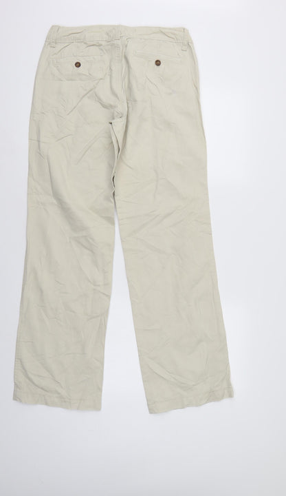 Old Navy Womens Ivory  Denim Straight Jeans Size 6 L31 in