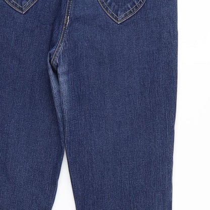 Elite Womens Blue  Denim Straight Jeans Size 14 L27 in