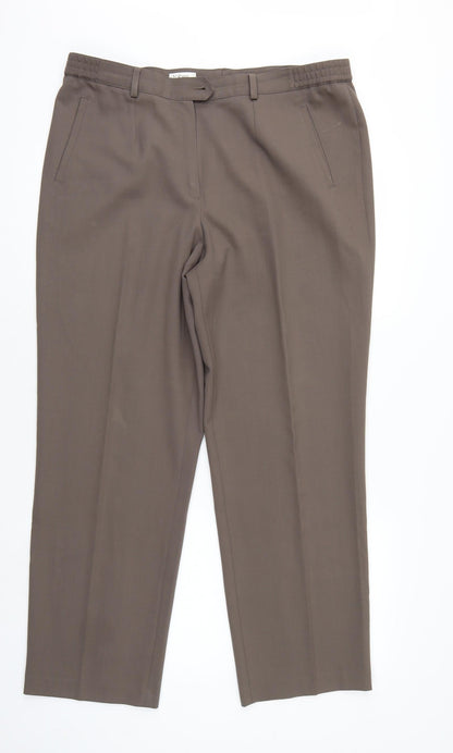 Faber Womens Brown   Trousers  Size 14 L28 in