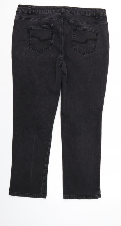 Womens UK Size 20 Marks and Spencer Regular Fit  Black Trousers