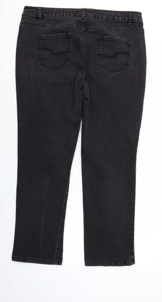Womens UK Size 20 Marks and Spencer Regular Fit  Black Trousers