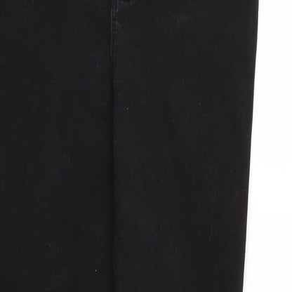 Denim & Co. Womens Black  Denim Jegging Jeans Size 14 L25 in - Elastic Waist