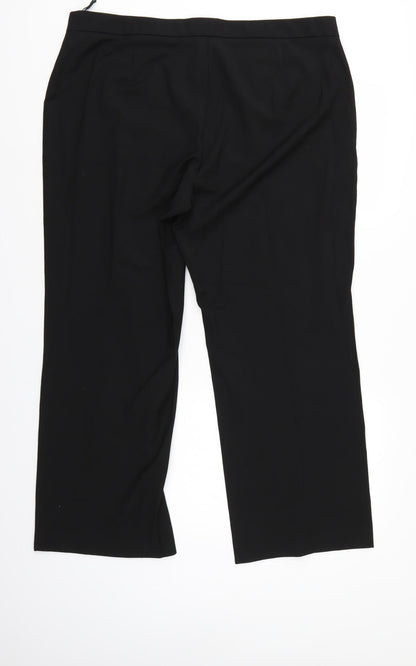 M&S Womens Black   Trousers  Size 18 L27 in