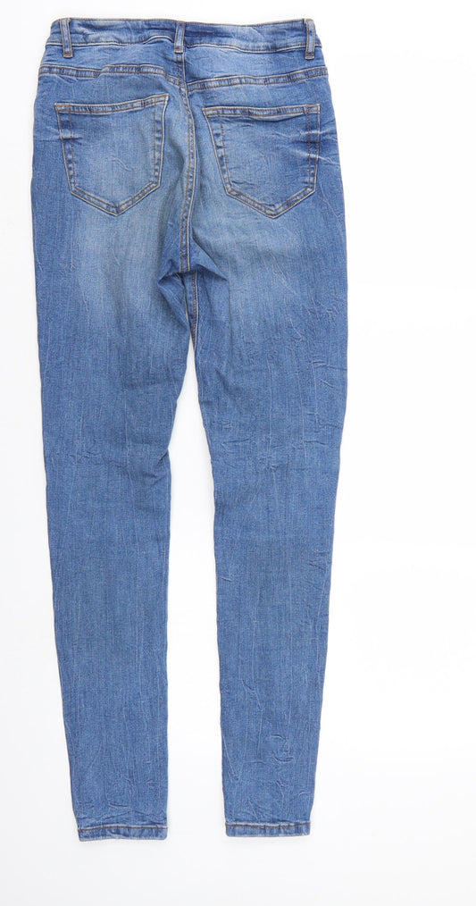 Denim & Co. Womens Blue  Denim Tapered Jeans Size 10 L29 in