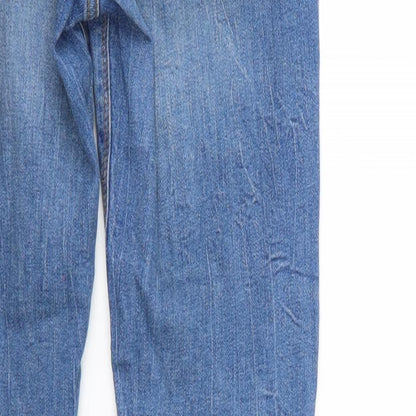 Denim & Co. Womens Blue  Denim Tapered Jeans Size 10 L29 in