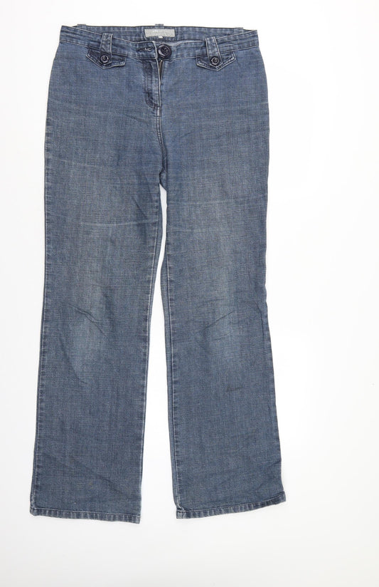 Per Una Womens Blue  Denim Bootcut Jeans Size 4 L32 in